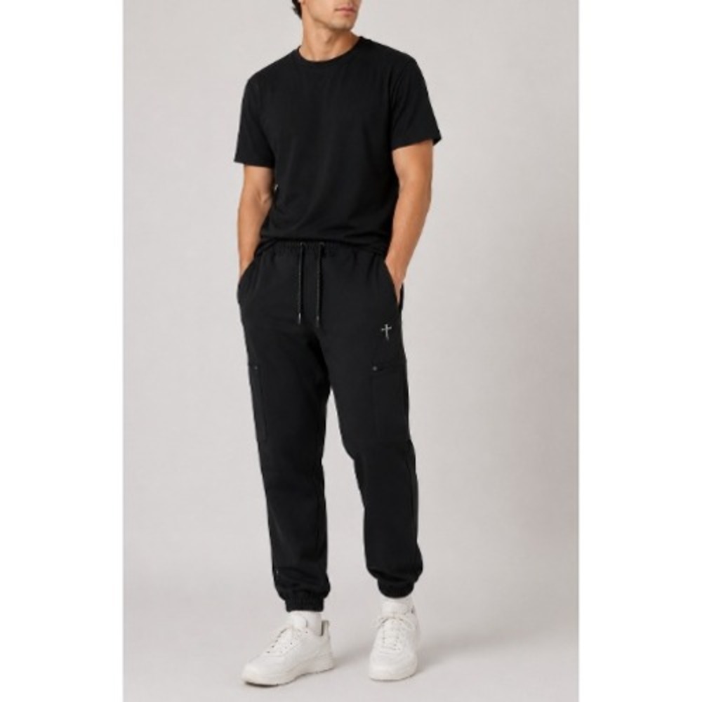 Three Nails Men's Black Front Zipper Pockets Apex Jogger Size‎ XL NWT